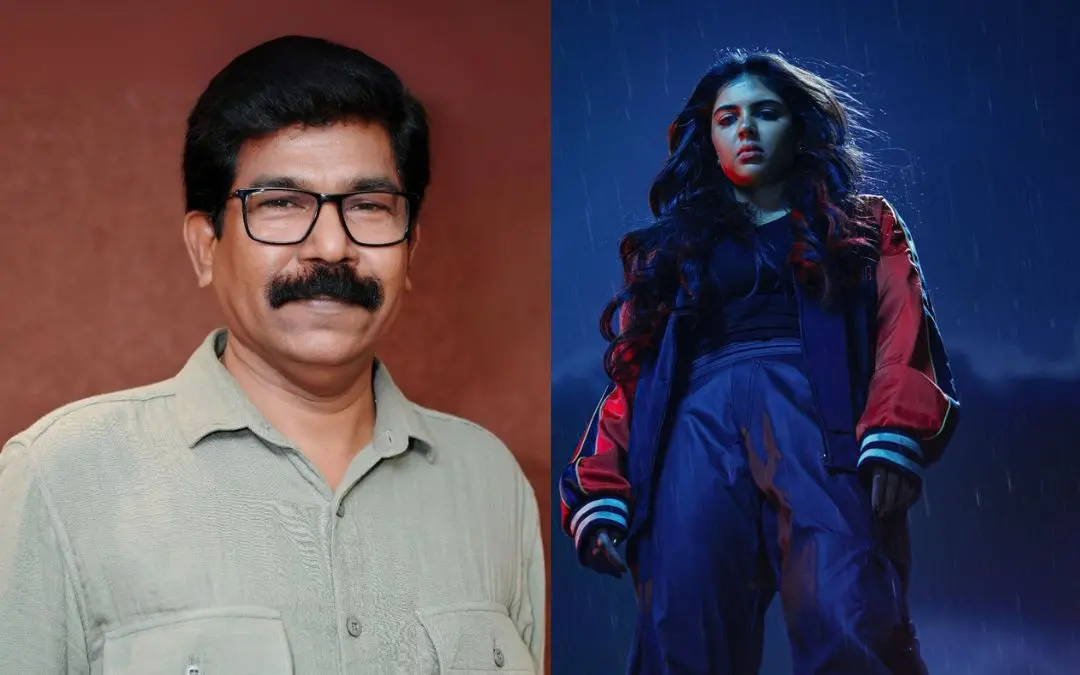 കെ.പി. വ്യാസൻ, ലോക എന്ന ചിത്രത്തിൽ കല്യാണി പ്രിയദർശൻ | ഫോട്ടോ: Facebook, X
