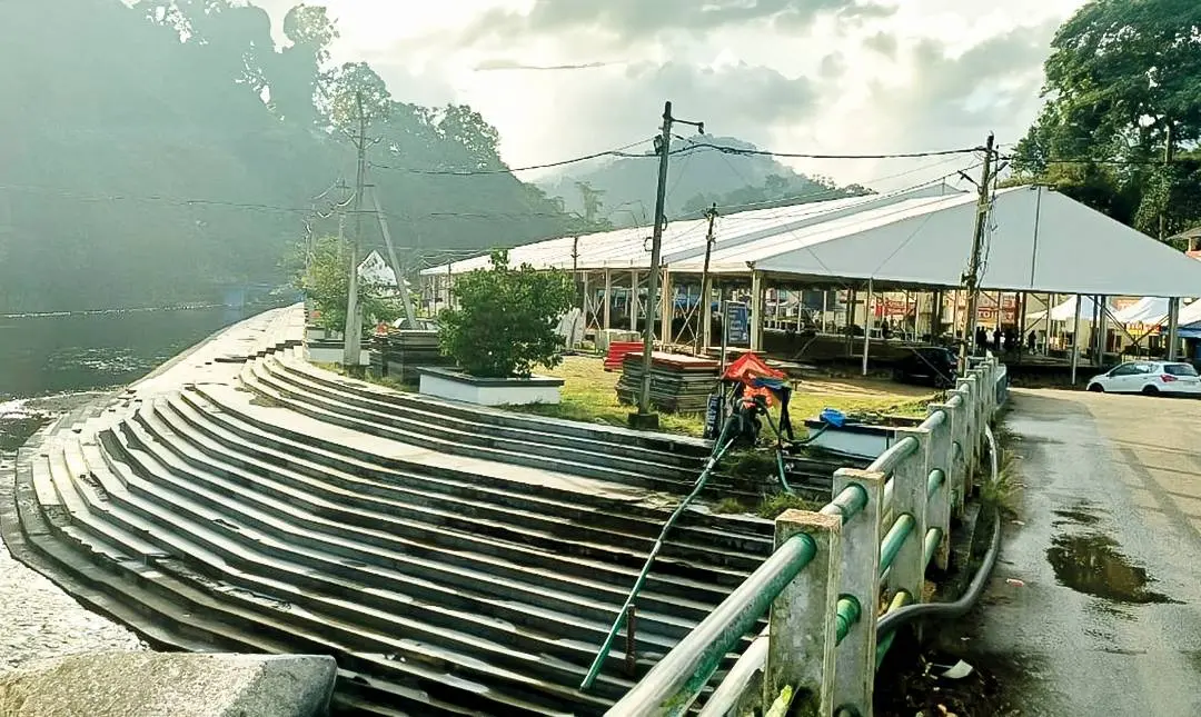 അയ്യപ്പസംഗമത്തിന് തയ്യാറാക്കിയ ജര്‍മന്‍ പന്തല്‍