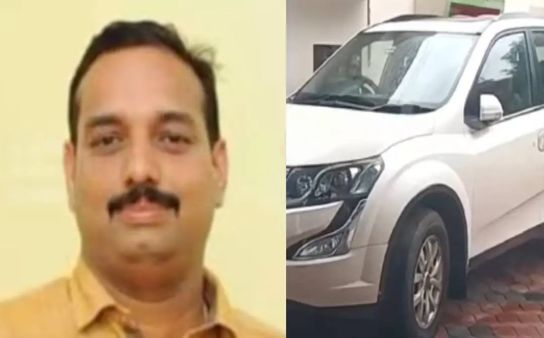 കൊല്ലപ്പെട്ട ദീപു(ഇടത്ത്) മൃതദേഹം കണ്ടെത്തിയ കാര്‍(വലത്ത്) | Screengrab: Mathrubhumi News
