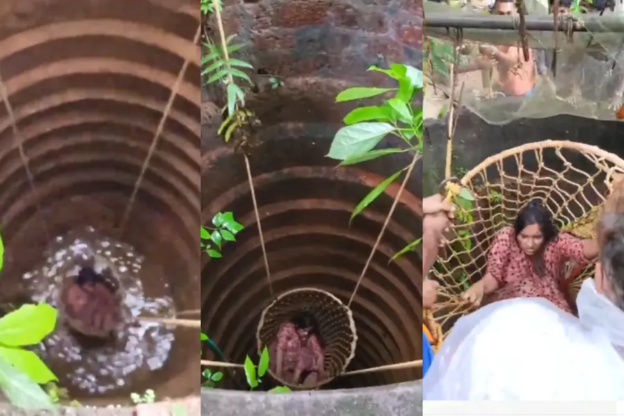 വെള്ളം കോരുന്നതിനിടെ യുവതി കാല്വഴുതി കിണറ്റില് വീണു; അഗ്നിരക്ഷാസേന രക്ഷപ്പെടുത്തി