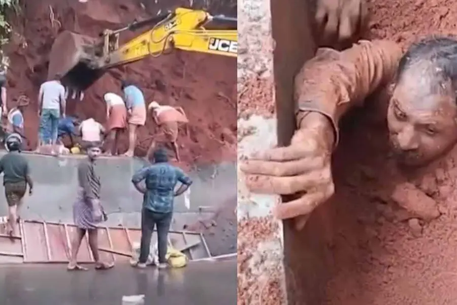ദേശീയപാത നിർമ്മാണത്തിനിടെ മണ്ണിടിച്ചിൽ, രണ്ടുപേർക്ക് പരിക്ക്; അശാസ്ത്രീയ നിർമ്മാണമെന്ന് ആരോപണം