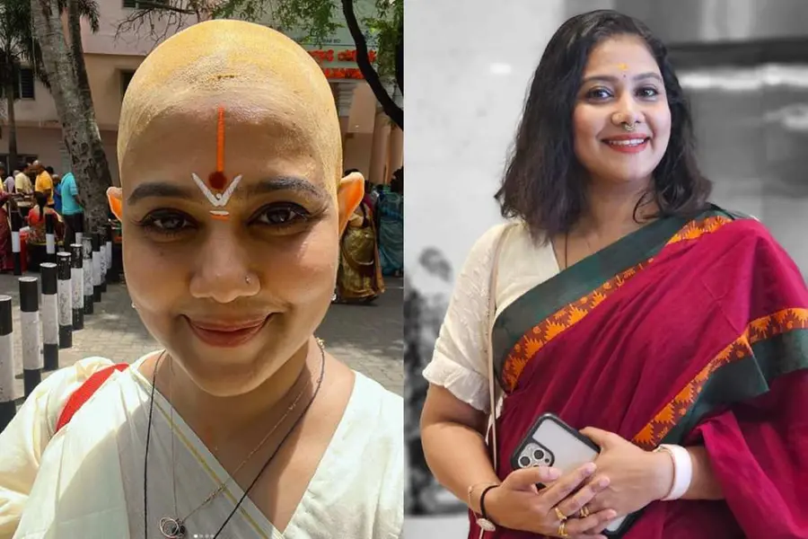 'അഹന്തയില്‍ നിന്ന് മുക്തി നേടുന്നു'; തിരുപ്പതിയിലെത്തി തല മുണ്ഡനം ചെയ്ത് രചന