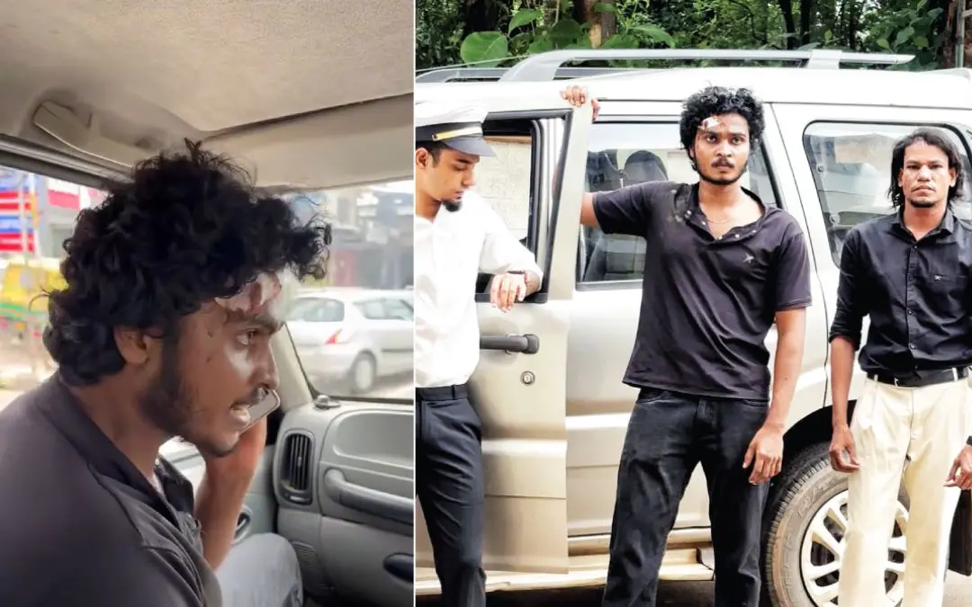 വീഡിയോയിൽനിന്ന്, വീഡിയോ ചിത്രീകരണത്തിനിടെ ഫാസിലും സുഹൃത്തുക്കളും | ഫോട്ടോ: സ്ക്രീൻഗ്രാബ്, അറേഞ്ച്ഡ്