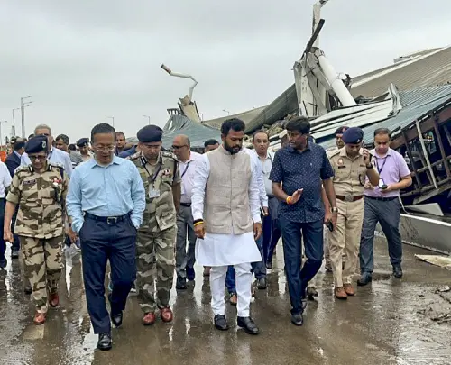 റാം മോഹൻ നായിഡു ഇന്ദിരാഗാന്ധി ഇൻ്റർനാഷണൽ എയർപോർട്ട് സന്ദർശിക്കുന്നു | Photo: ANI