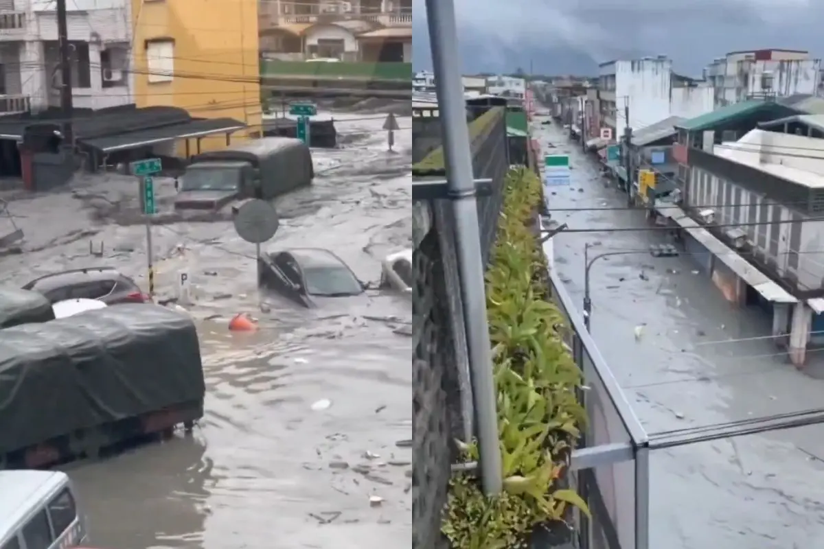 Massive flooding after Mataian Creek landslide lake overflows | Photo: @@Top_Disaster on X