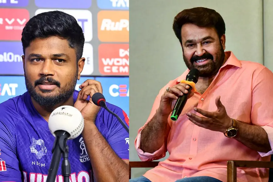 Sanju Samson-Mohanlal | Photos: PTI