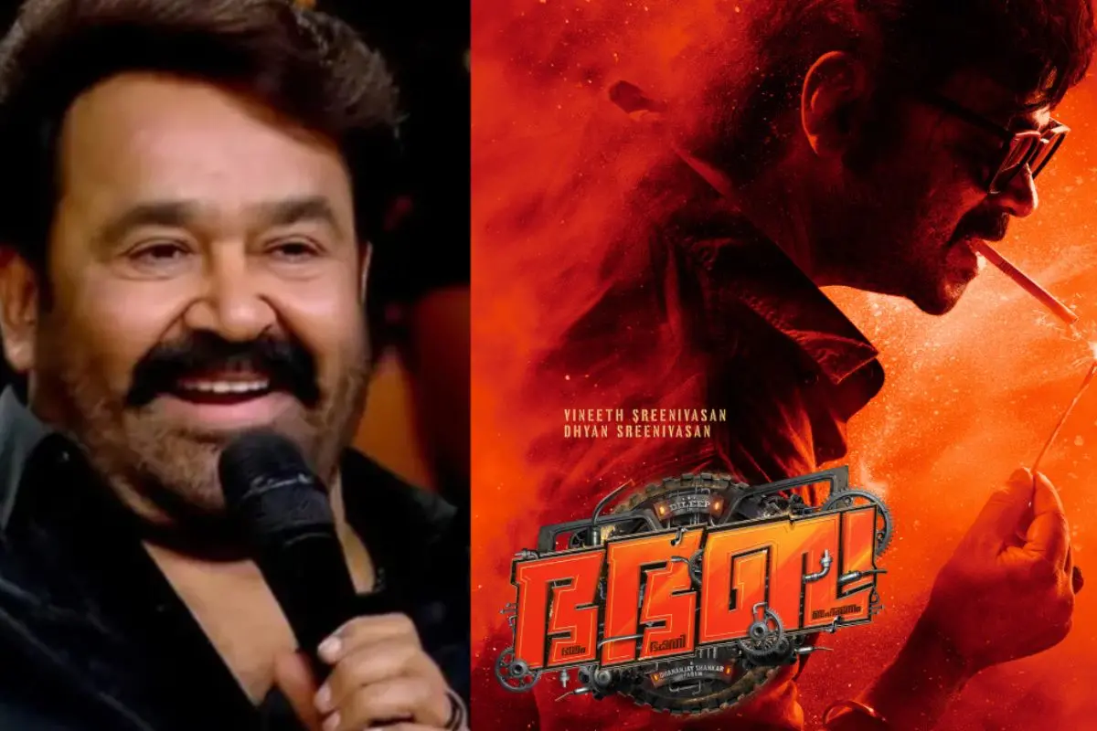 From (L) Mohanlal, poster of Bha. Bha. Ba. | Photos: X/Instagram