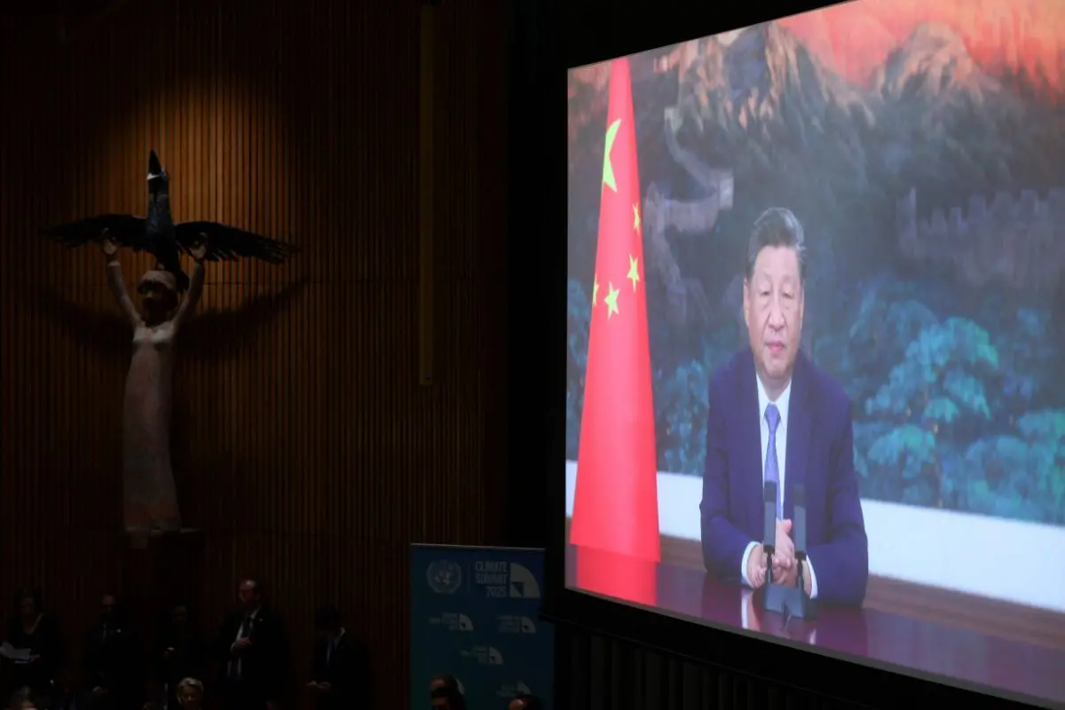China's President Xi Jinping speaks remotely during the 'Climate Summit 2025' on the sidelines of the United Nations General Assembly (Photo: AFP)