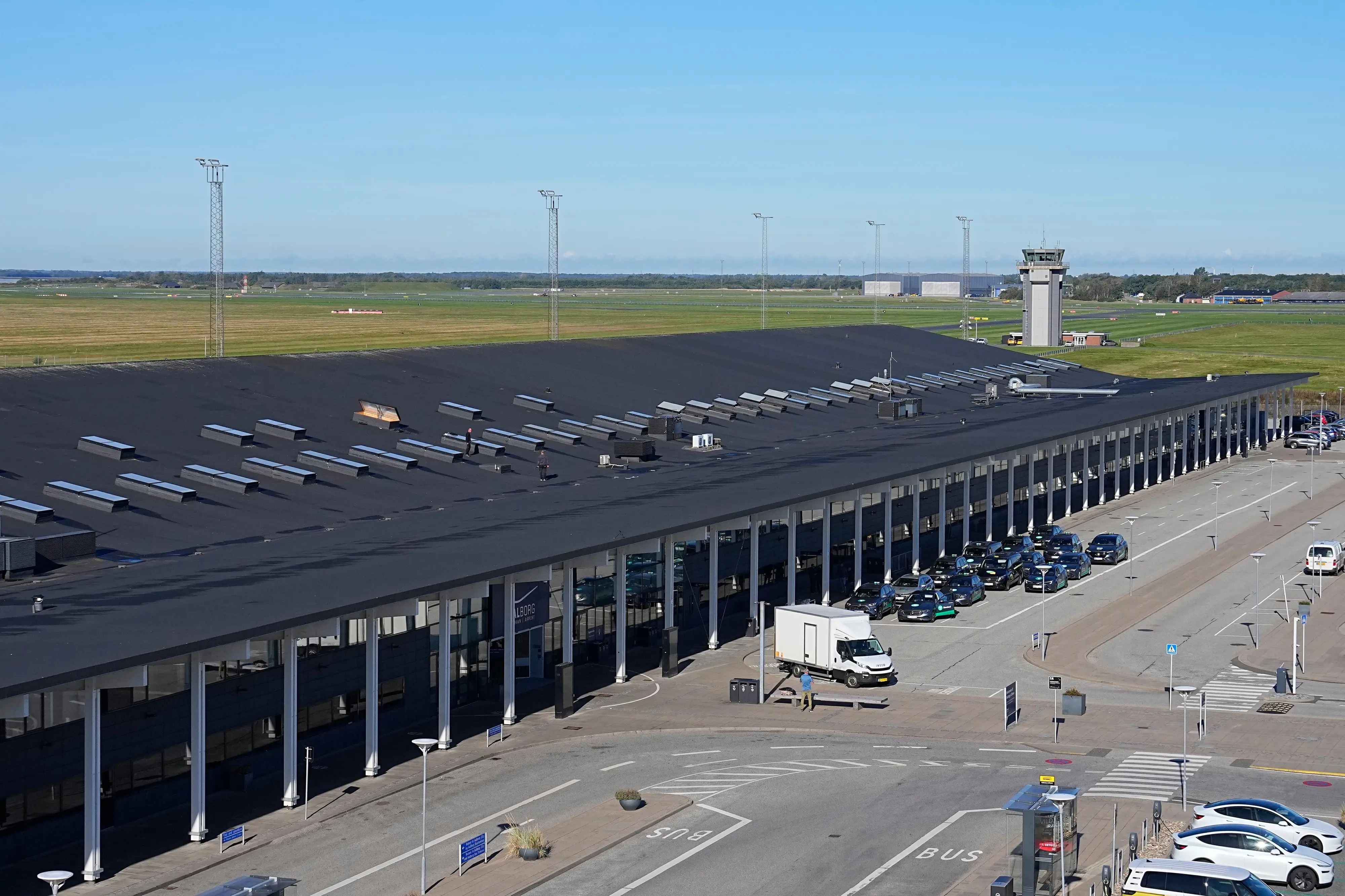 General view of Aalborg Airport in Denmark on Thursday September 25 after drones were observed on the airport on Wednesday evening and the night to Thursday, and the airspace over the airport was closed | Photo: AP