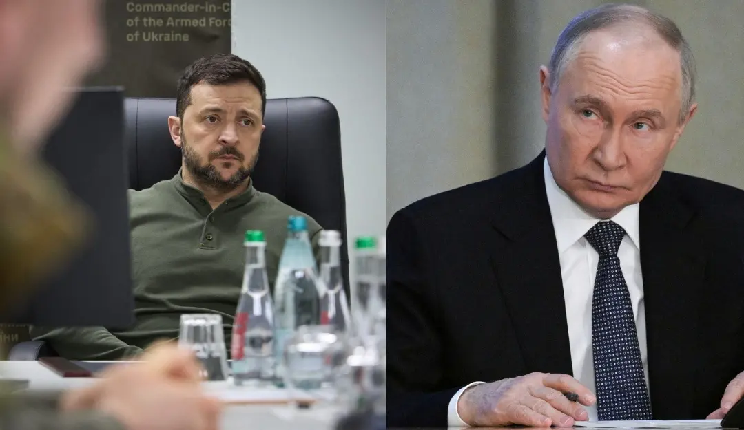 Zelenskyy, Putin | AP