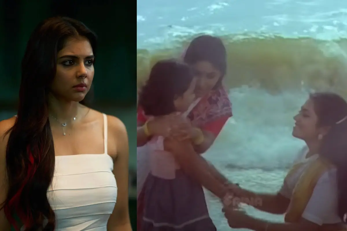 കല്യാണി പ്രിയദര്ശൻ, 'ആ രാത്രി'യിലെ കിളിയേ കിളിയേ എന്ന പാട്ടിലെ രംഗം | Photo: Facebook/ Wayfarer Films, Screen grab/ Saina Music