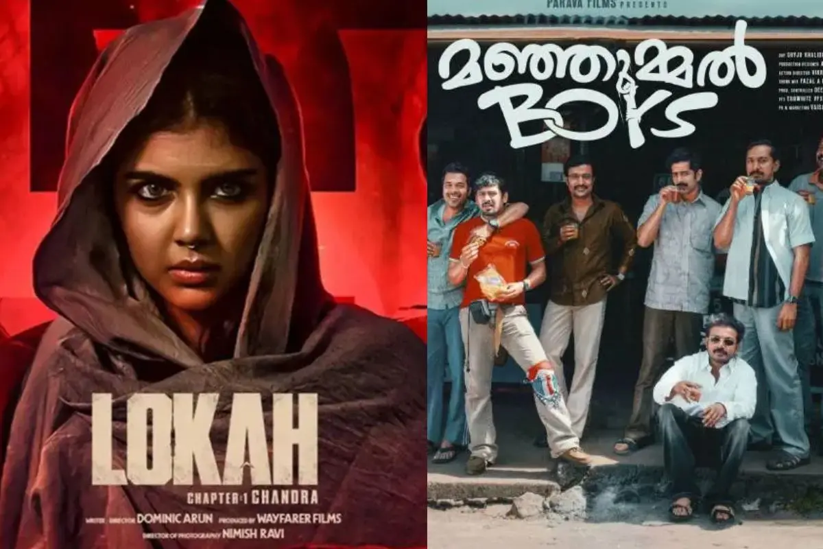 Posters of movies Lokah and Manjummel Boys