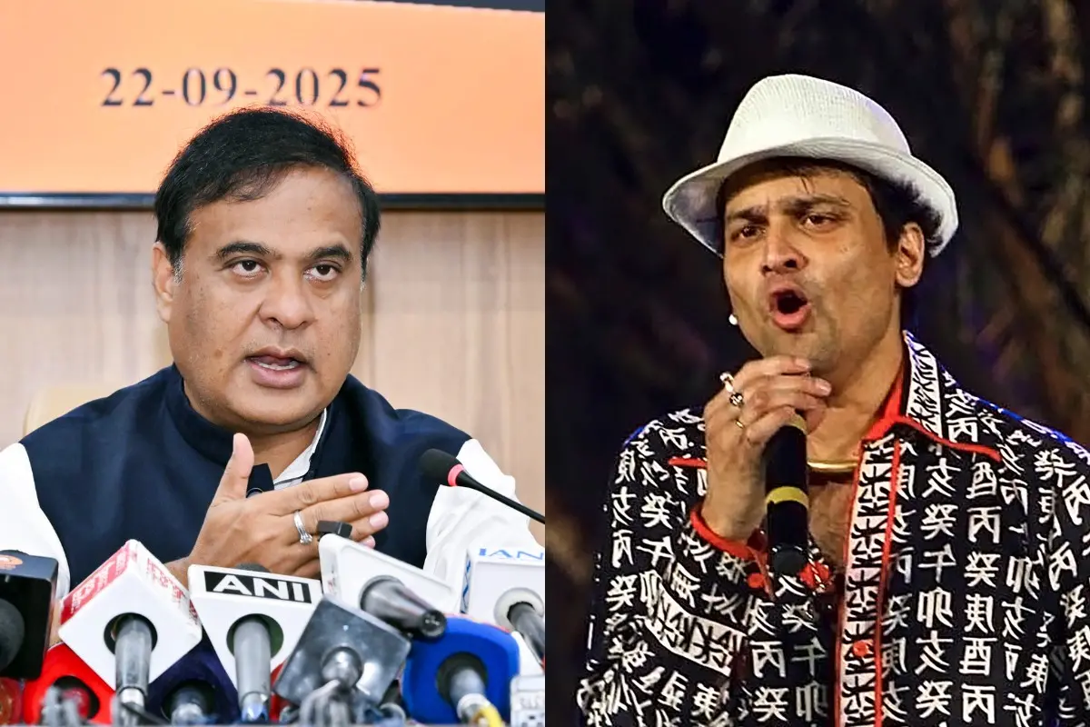 Assam Chief Minister Himanta Biswa Sarma and singer Zubeen Garg | File photo: ANI, PTI