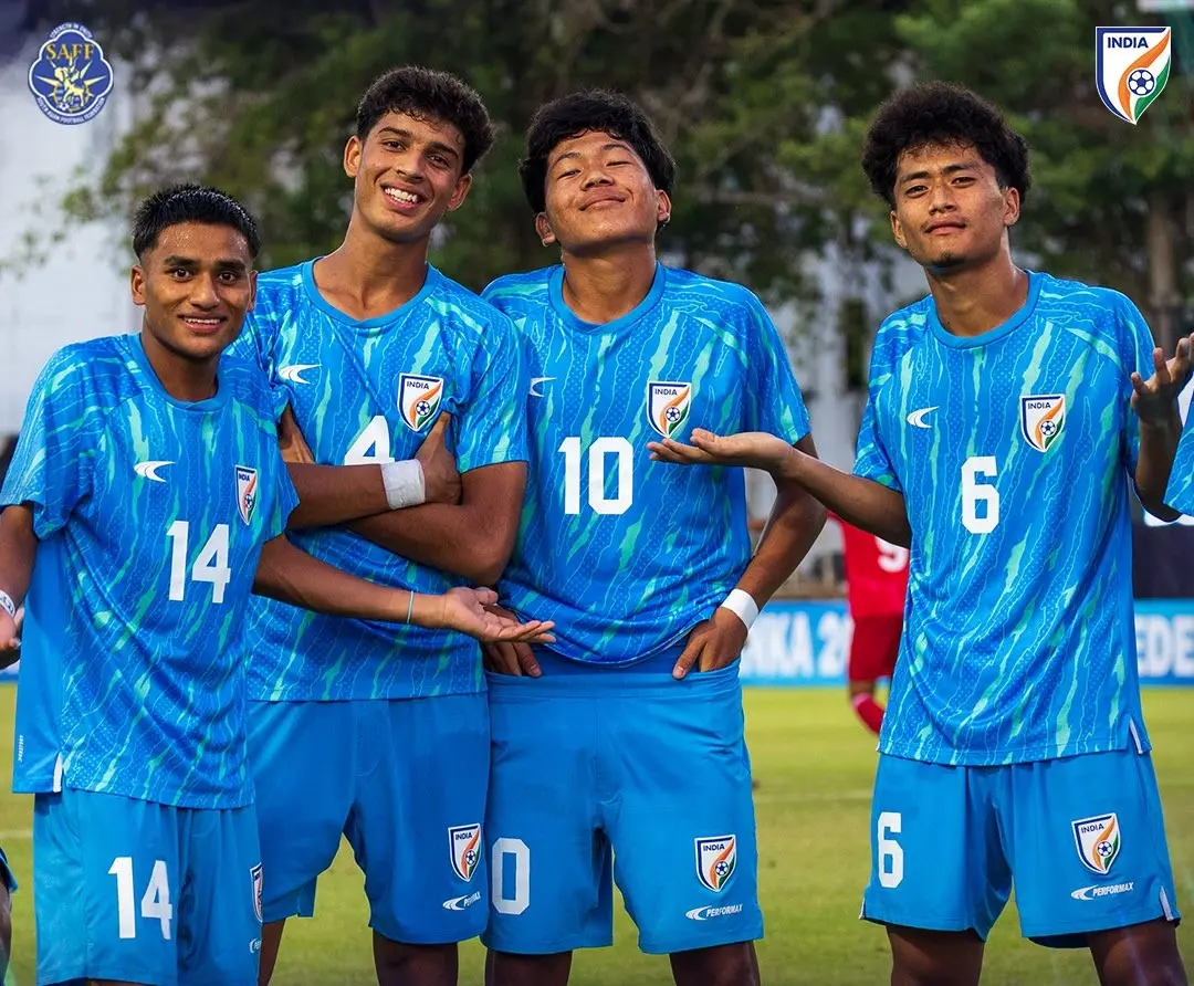 ഇന്ത്യൻ അണ്ടർ 17 ഫുട്ബോൾ താരങ്ങൾ | X.com/aiff