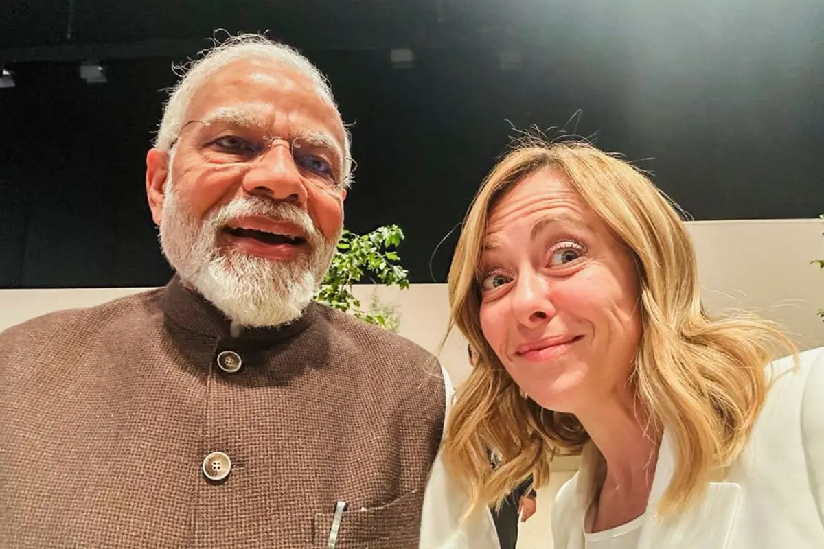 Prime Minister Narendra Modi with Prime Minister of Italy Giorgia Meloni at the COP28 UAE, in Dubai in 2023. (PTI Photo)
