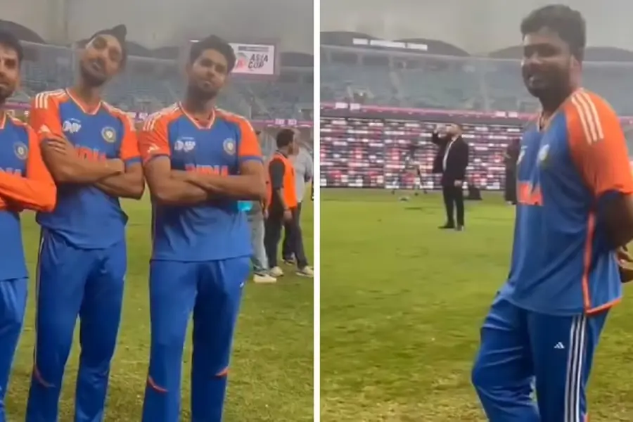 സഞ്ജുവിനെ പുറത്താക്കിയ ശേഷം അബ്രാറിന്റെ പതിവ് 'സെലബ്രേഷന്‍'; കളിക്കു ശേഷം കണക്കിനു കൊട്ടി ഇന്ത്യന്‍ താരങ്ങള്‍