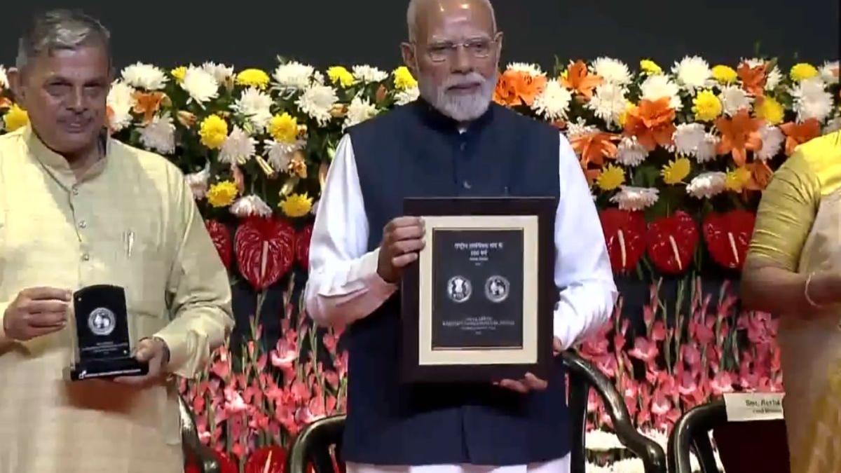 RSS centenary: PM Modi releases coin with 'Bharat Mata' for the first time,  along with special postage stamp