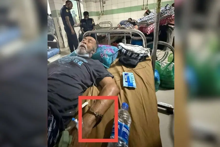 Outrage in Bangladesh after ex-minister seen handcuffed to hospital bed before death