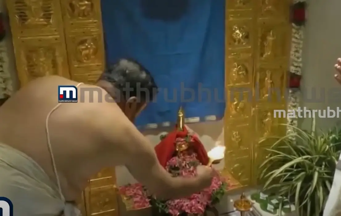 A screengrab of the video showing actor Jayaram at the event | Mathrubhumi News