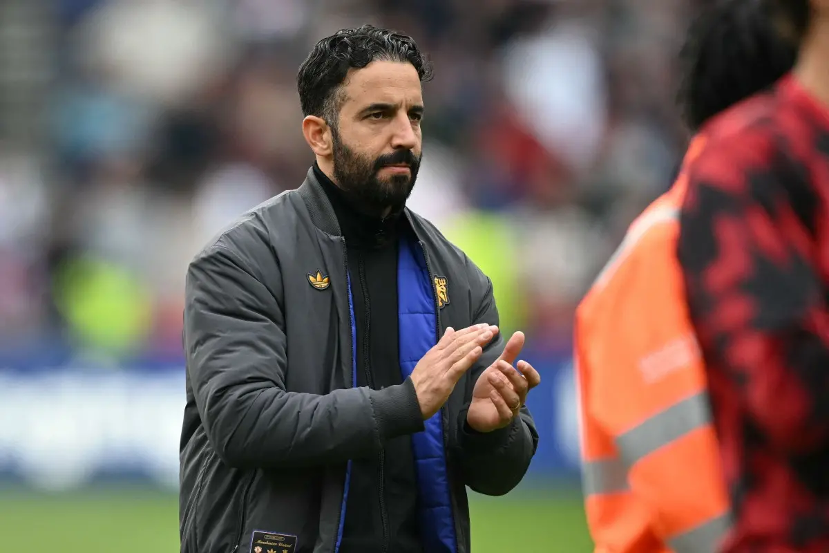 Manchester United's Portuguese head coach Ruben Amorim applauds fans on the pitch after the English Premier League football match between Brentford and Manchester United at the Gtech Community Stadium in London last week. | Photo: AFP