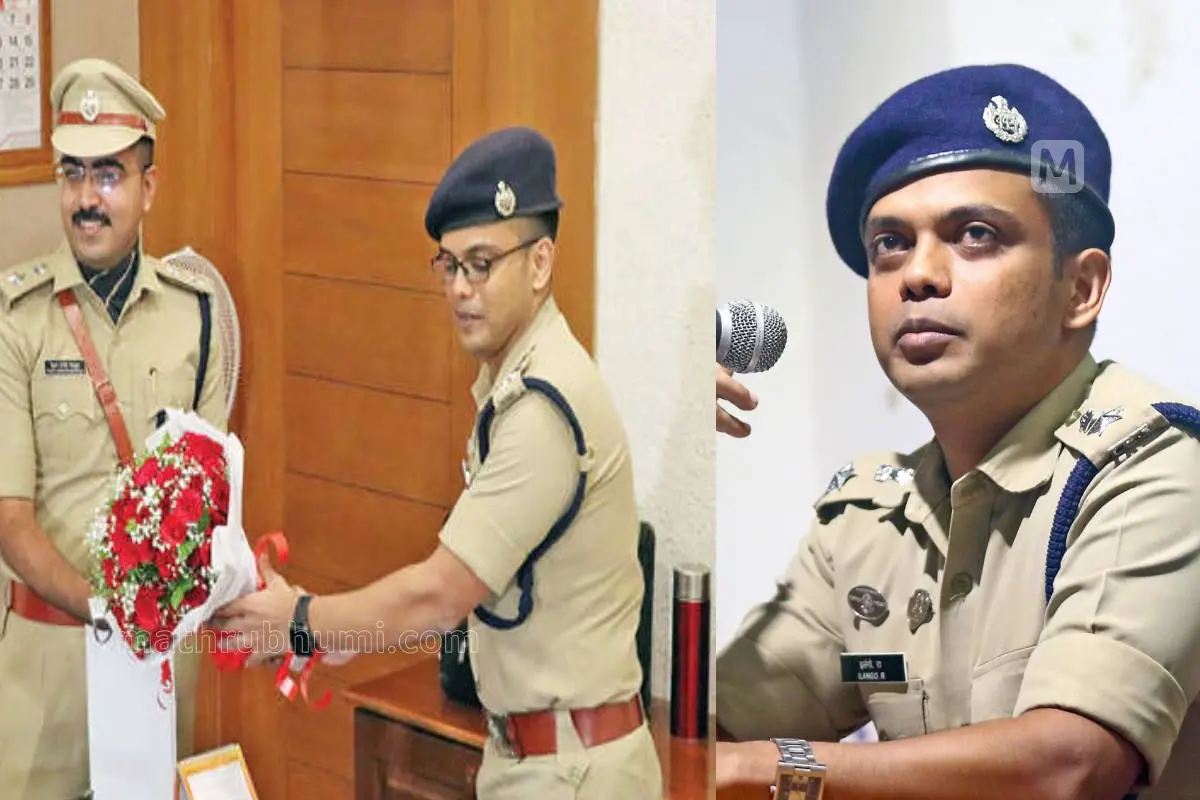 തൃശ്ശൂർ സിറ്റി പോലീസ് കമ്മിഷണറായി സ്ഥാനമേൽക്കുന്ന നകുൽ രാജേന്ദ്ര ദേശ്‌മുഖിനെ സ്ഥാനമൊഴിയുന്ന ആർ. ഇളങ്കോ സ്വീകരിക്കുന്നു