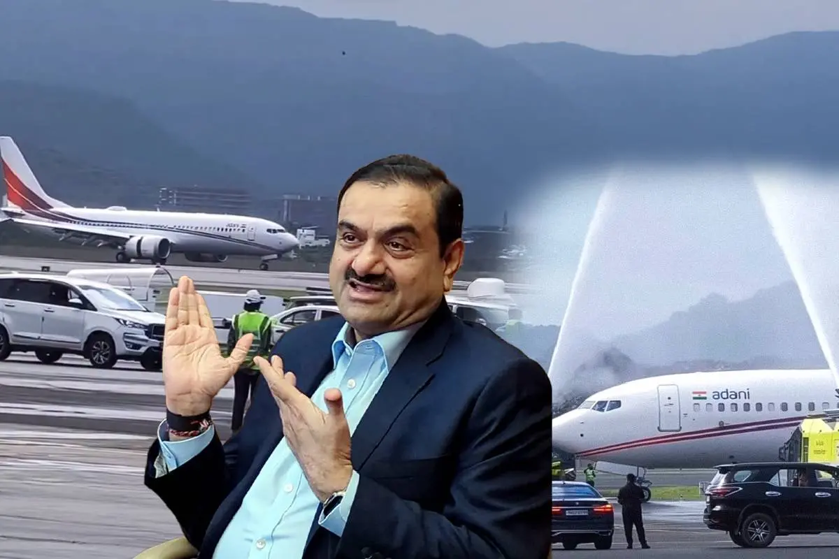 ഗൗതം അദാനിയും അദ്ദേഹത്തിന്റെ വിമാനവും | Photo: ANI, Instagram/flyyo.india