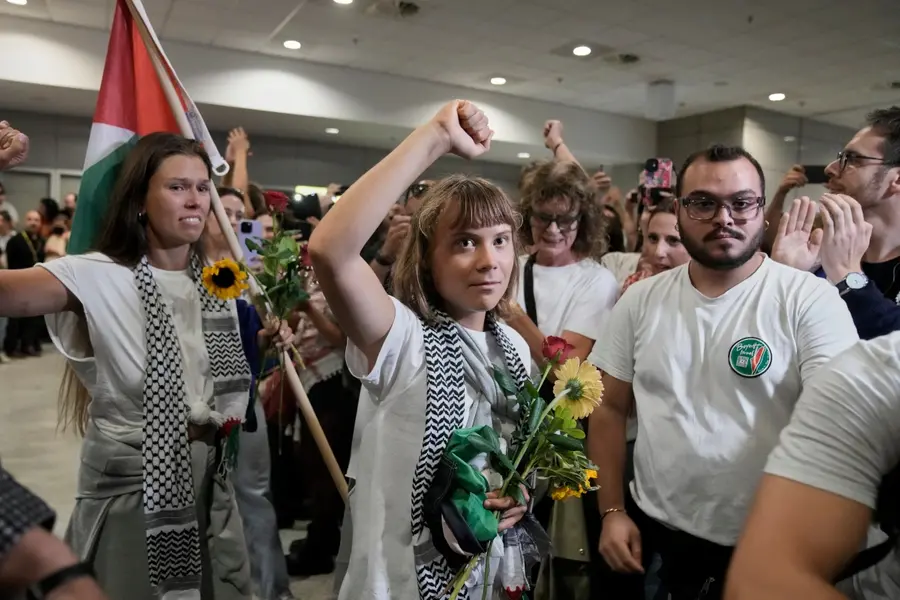 Greta Thunberg lands in Greece with expelled Gaza flotilla activists