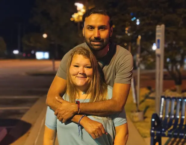 Kapil Reghu with his wife Ashley Mays | Photo: X