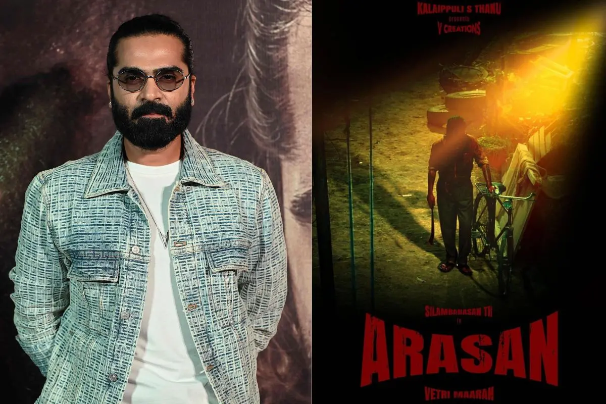 ചിമ്പു, അരസൻ എന്ന ചിത്രത്തിന്റെ പോസ്റ്റർ | ഫോട്ടോ: AFP, Arranged