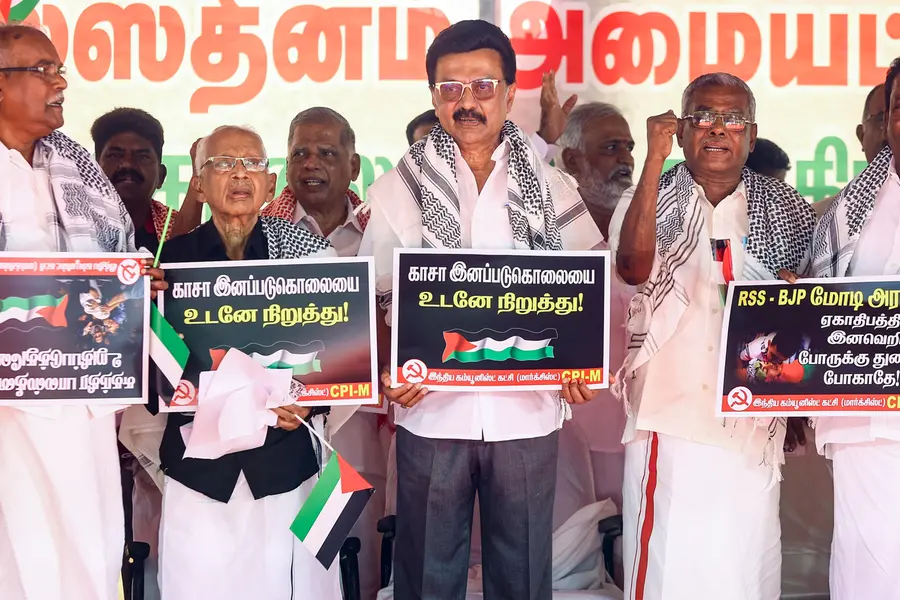 ഇസ്രയേലിന്റേത് വിവേകരഹിത നടപടി, ഗാസയിലെ വംശഹത്യ അവസാനിപ്പിക്കണം; വെടിനിര്ത്തലിന് കേന്ദ്രസര്ക്കാര് സമ്മര്ദം ചെലുത്തണം - എം.കെ. സ്റ്റാലിന്