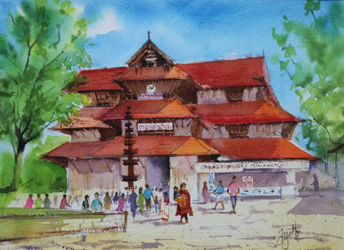 ജ്യോതിലക്ഷ്മി മേനോൻ വരച്ച ചിത്രങ്ങളിലൊന്ന്‌