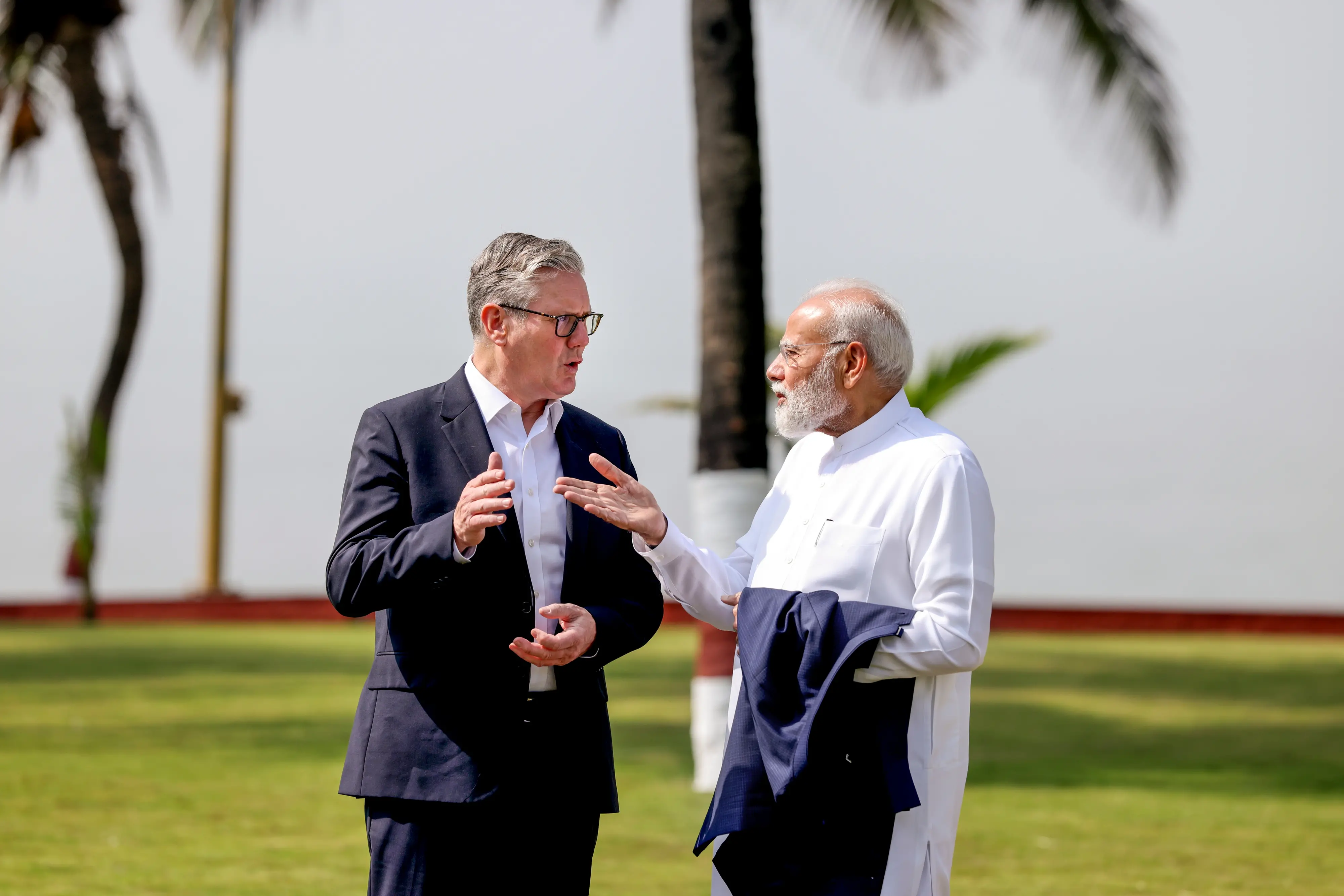 Prime Minister Narendra Modi during a meeting with his British counterpart Keir Starmer, in Mumbai, Maharashtra. | Photo: PTI