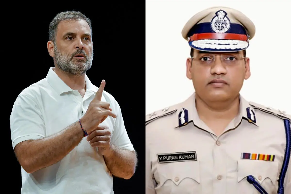 Rahul Gandhi, Y Puran Kumar | Photo: ANI, PTI