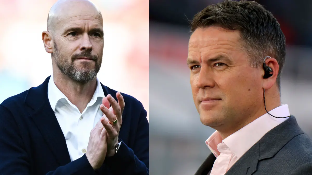 From (L) Erik Ten Hag, Michael Owen | File Photos: AFP