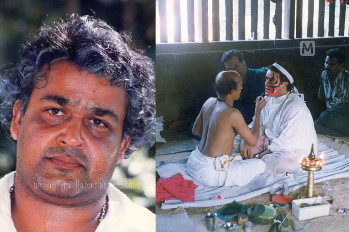 മോഹൻലാൽ, വാനപ്രസ്ഥം ലൊക്കേഷനിൽനിന്നുള്ള ദൃശ്യം | ഫോട്ടോ: ഹരി ഗുരുവായൂർ \ മാതൃഭൂമി