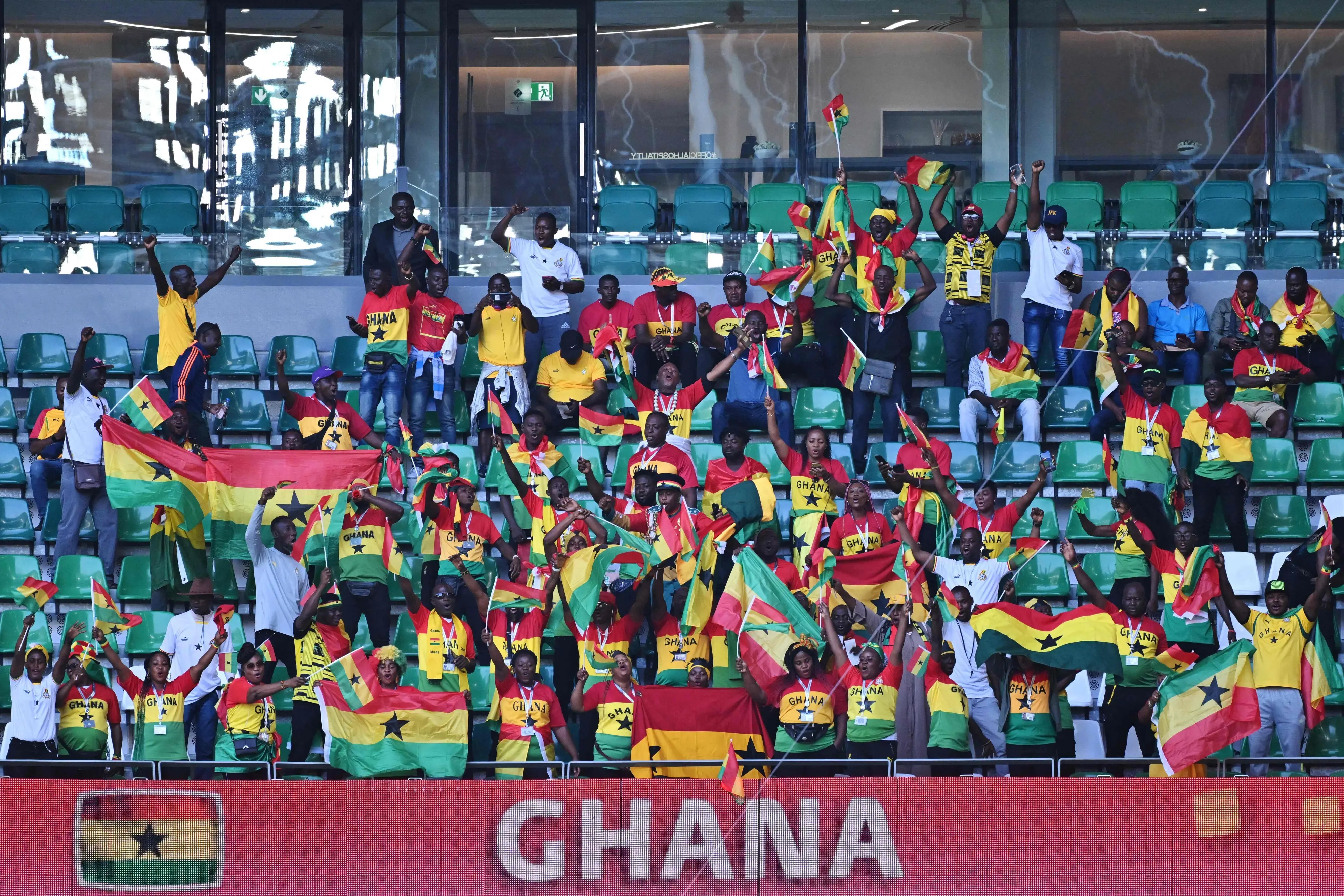 Ghana supporters cheer prior to the match with South Korea | Photo: AFP