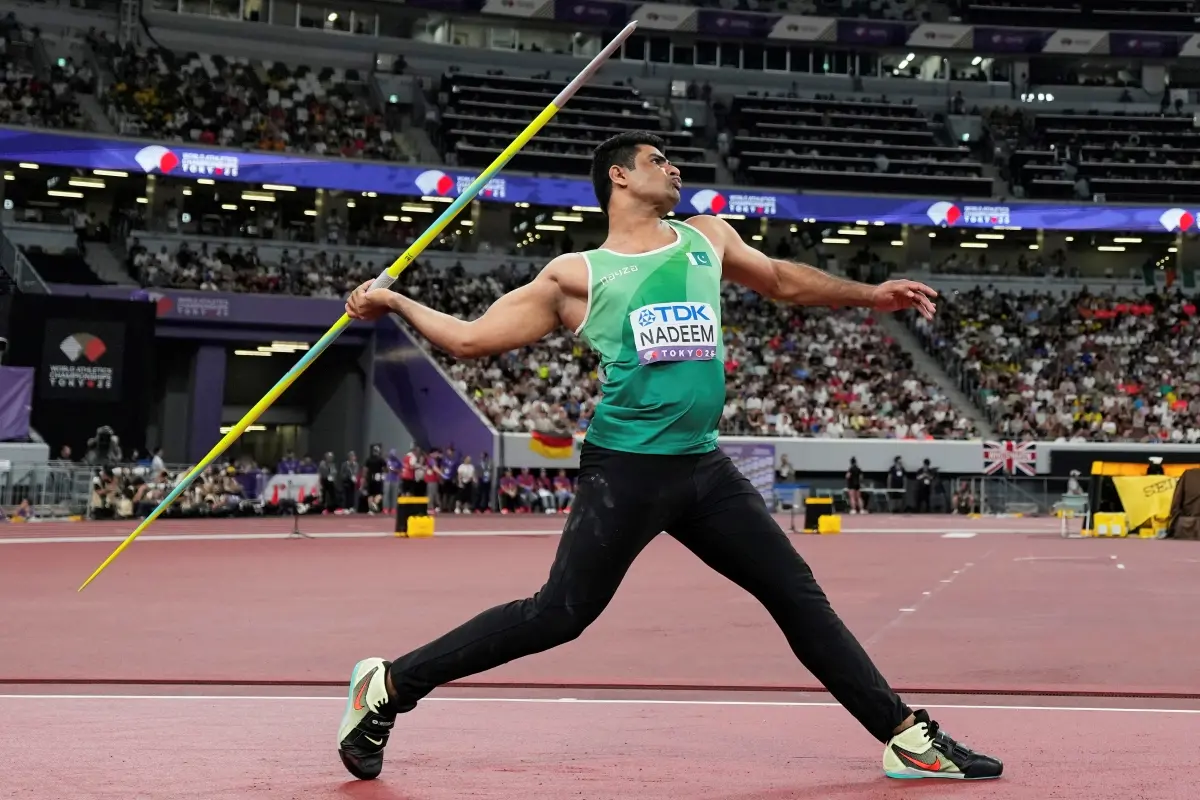 Pakistan's Arshad Nadeem competes in the men's javelin throw final at the World Athletics Championships in Tokyo. | Photo: AP/PTI