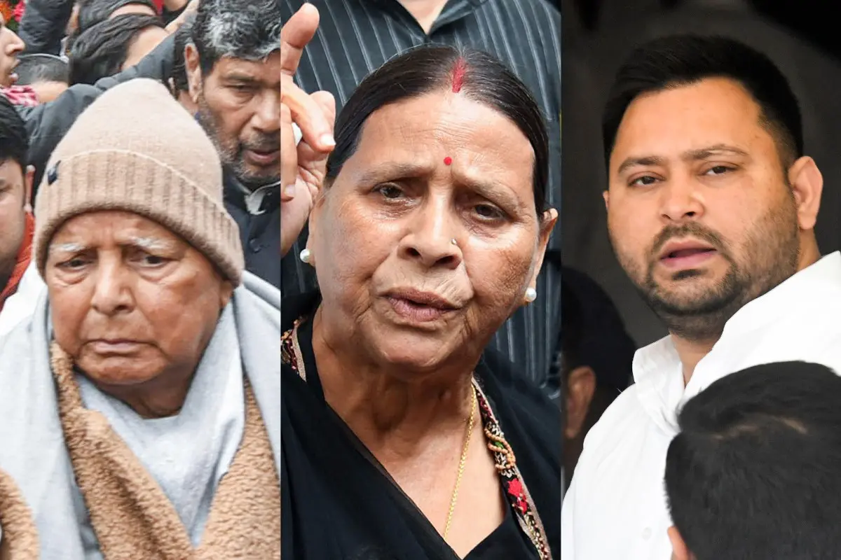 Lalu Prasad (L), Rabri Devi (C), Tejashwi Yadav (R) | File photo: ANI, PTI