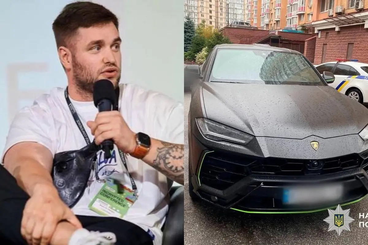 Konstantin Galish (left) and his Lamborghini Urus (right) | Photo: Instagram, Kyiv Police