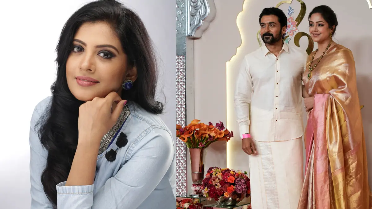 From (L) Sshivada; Suriya and Jyothika | Photos: MBI, PTI