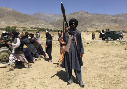 Taliban soldiers stand guard in Panjshir province northeastern of Afghanistan, Sept. 8, 2021 | Photo: AP