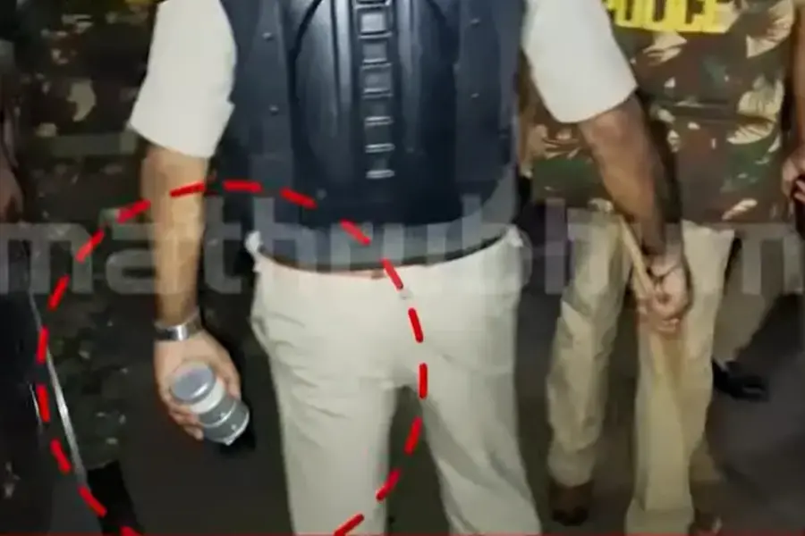 A visual of the clash with police