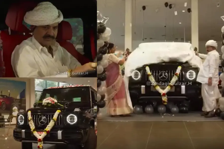 വേഷം നോക്കി ആളെ അളക്കരുത്; ഈ വേഷത്തിലും ജി വാഗണ് വാങ്ങാനെത്താം, ഞെട്ടിച്ച് കര്ഷകന്