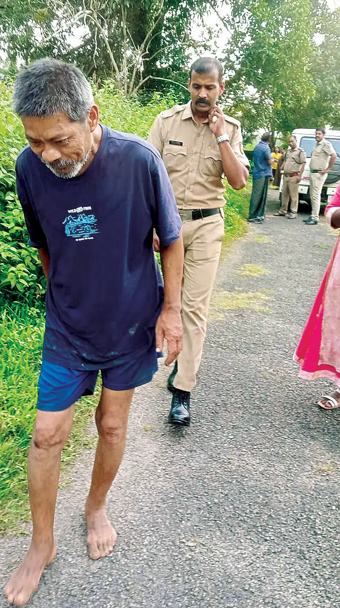 Suraj Lama seen along with police last Friday