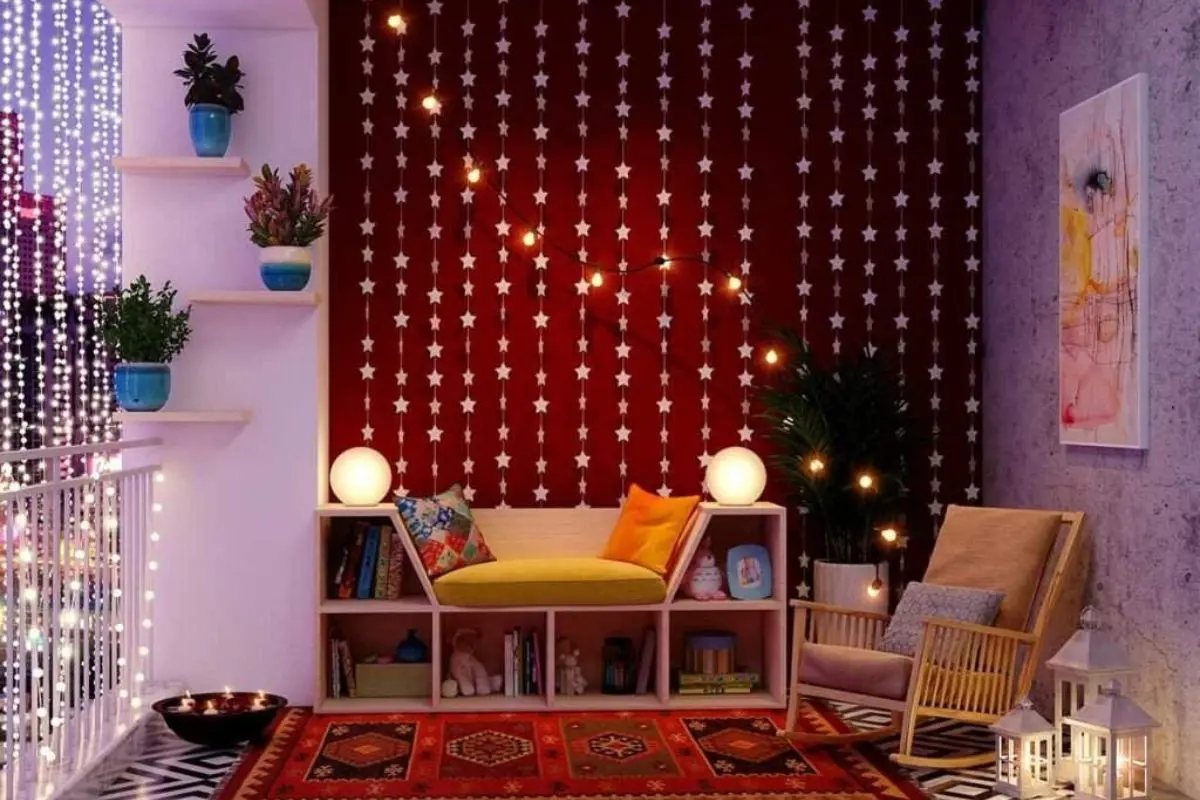 A warm, festive room illuminated with diyas and soft lights, capturing the spirit of Diwali - a celebration of light, positivity, and prosperity. Photo: X