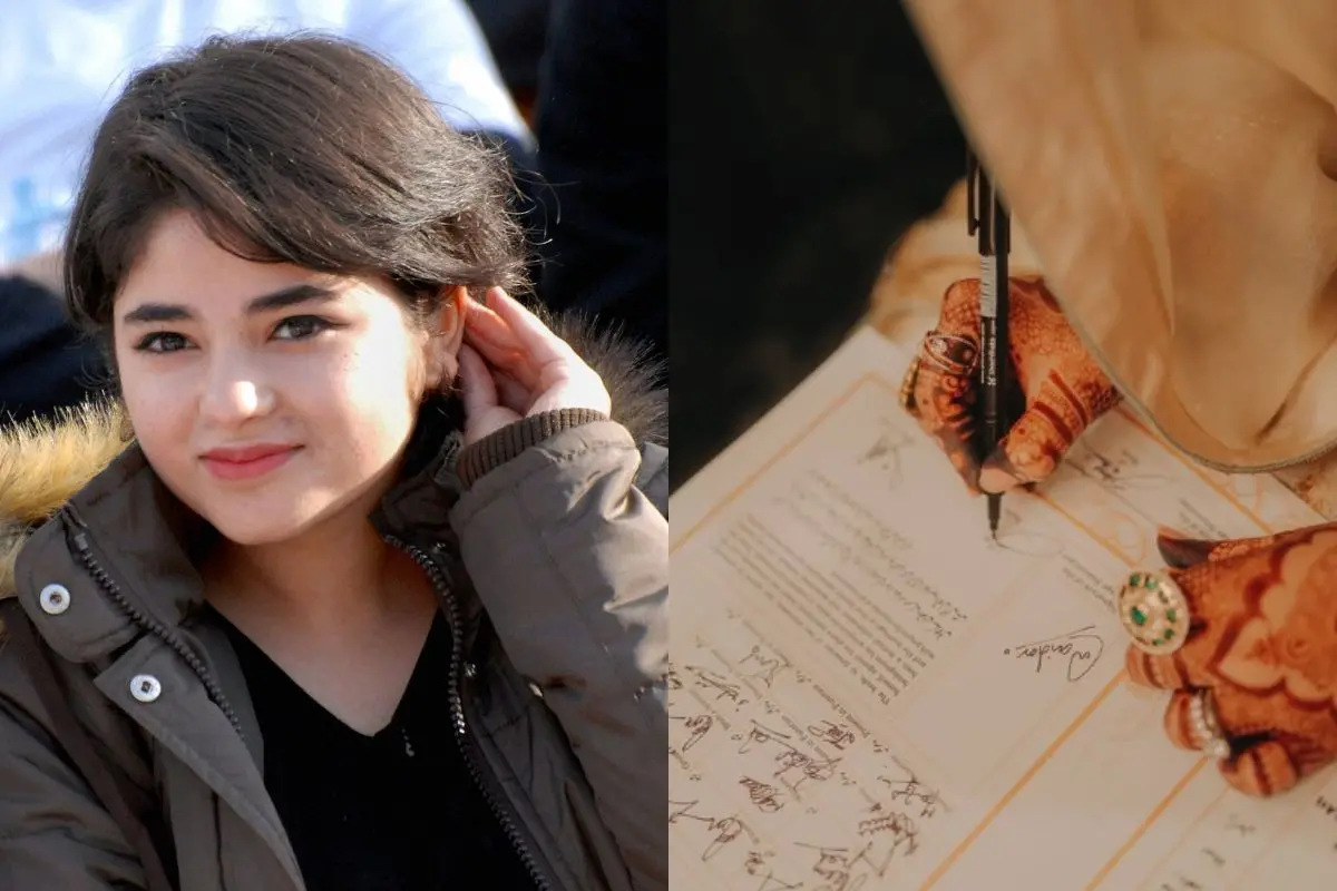 Dangal actress Zaira Wasim, images from her Nikah (Photo: PTI, Instagram)