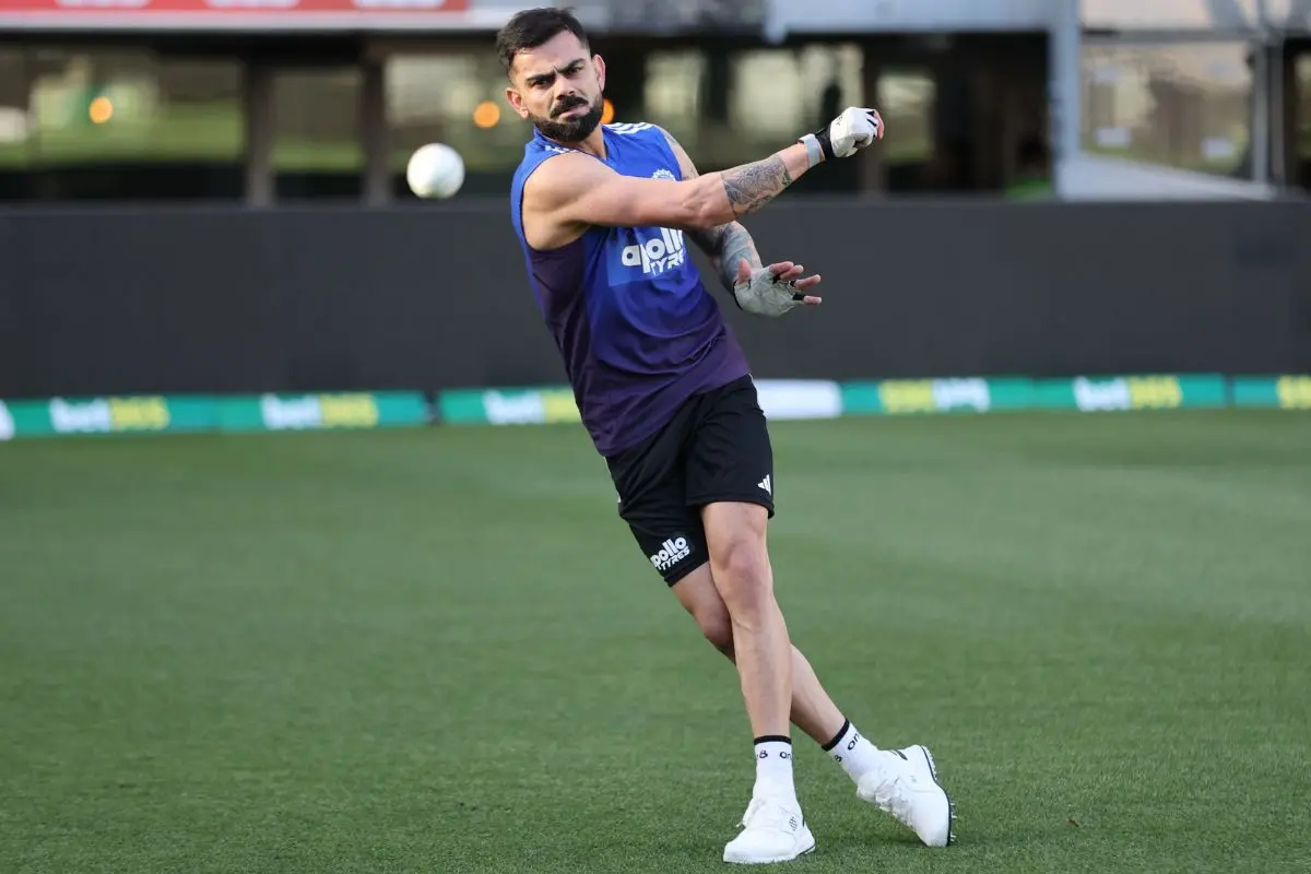 Virat Kohli at practice sessions ahead of India vs Australia first ODI in Perth. | Photo: BCCI/X