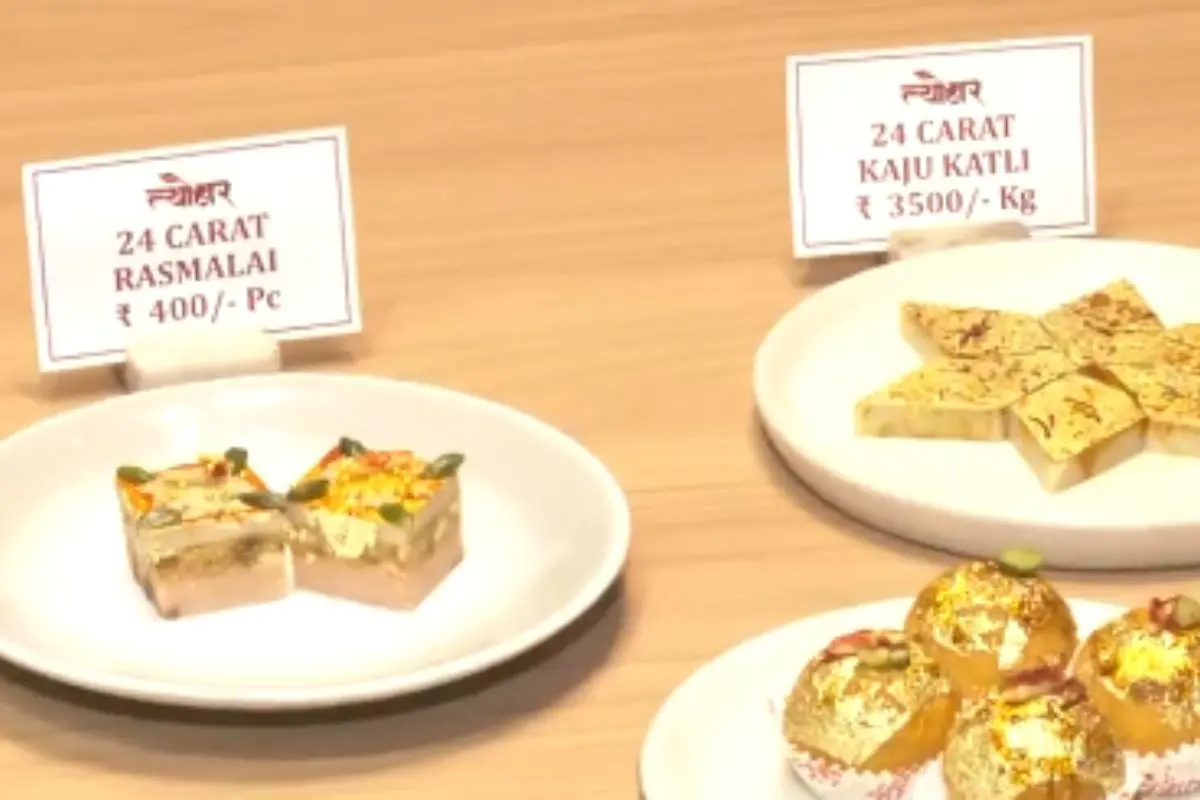 The sweet shop in Jaipur, Rajasthan (Screengrab: ANI)