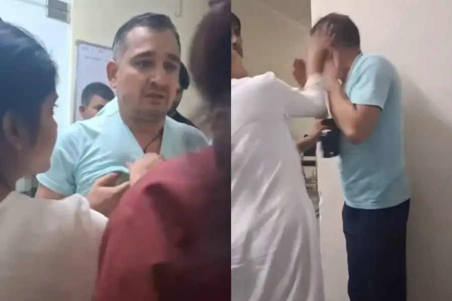 The video showing a nurse slapping the accused for allegedly misbehaving to the hospital staff