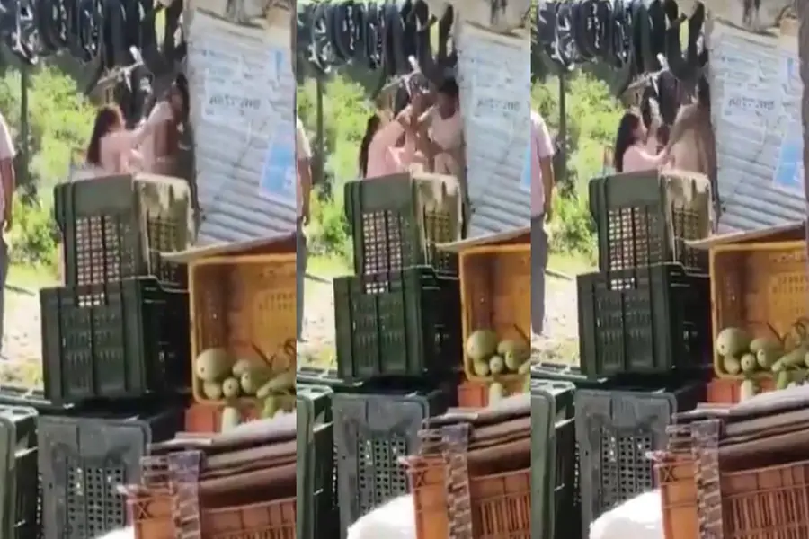 uttarkashi woman beats with chappal